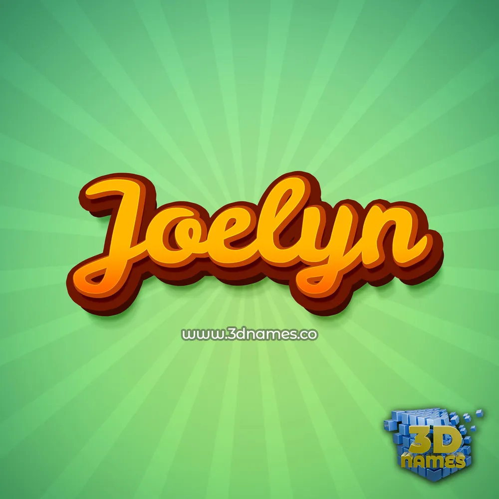 joelyn in Green Rays style - 3D name wallpaper