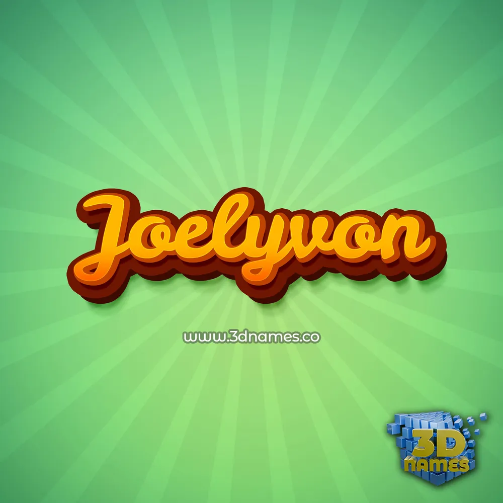 joelyvon in Green Rays style - 3D name wallpaper