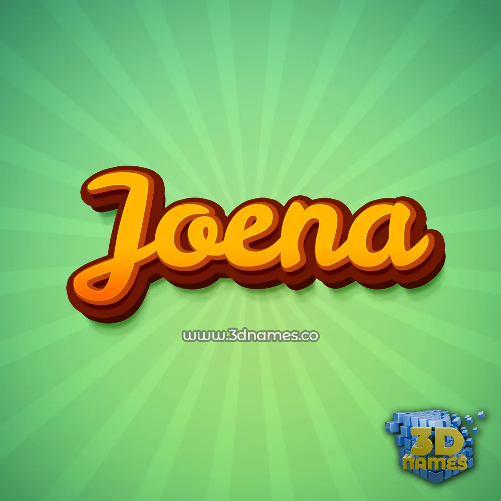 joena in Green Rays style - 3D name wallpaper