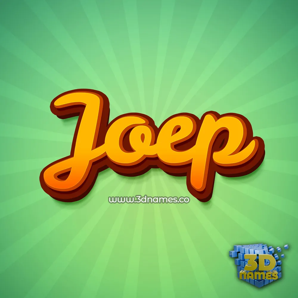 joep in Green Rays style - 3D name wallpaper