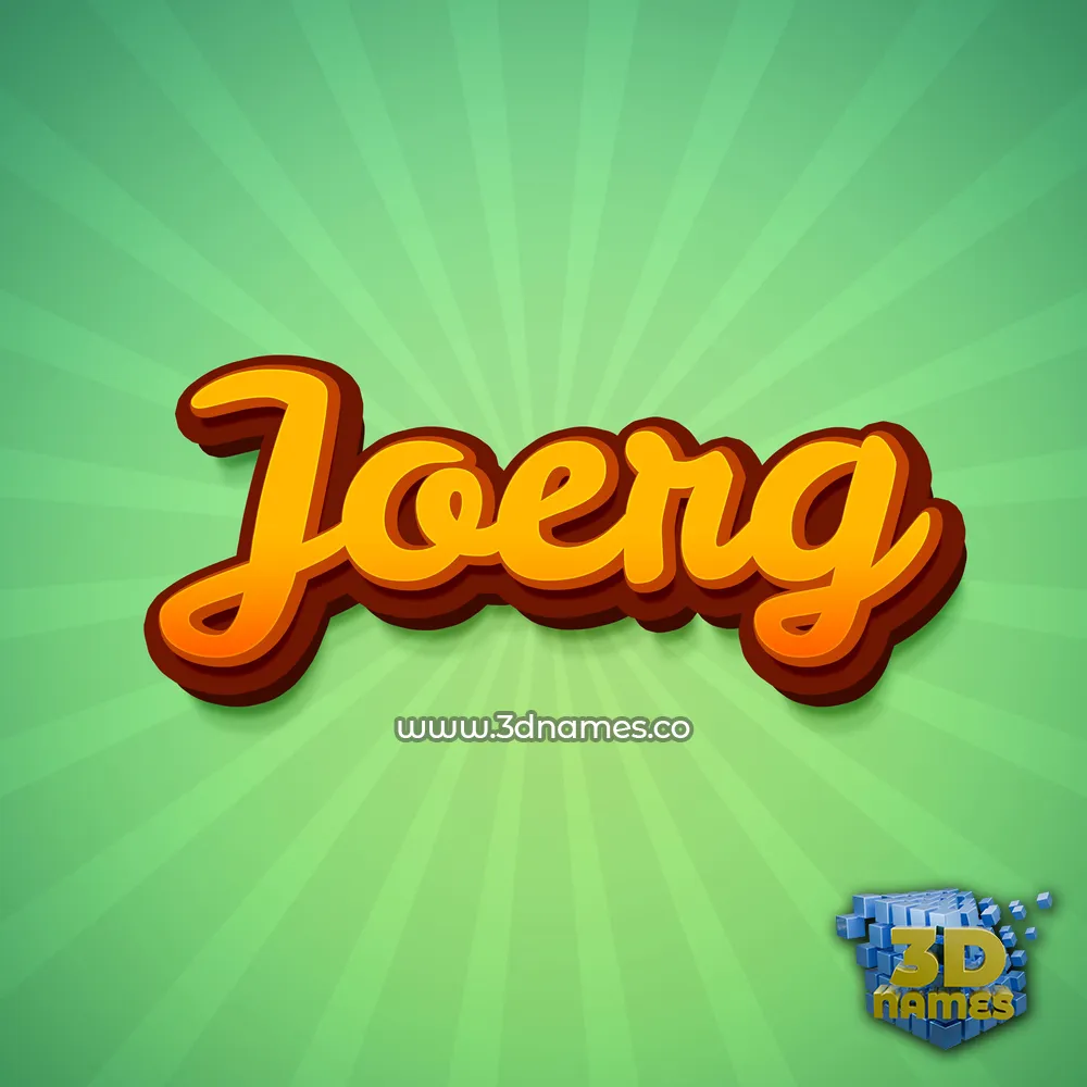 joerg in Green Rays style - 3D name wallpaper