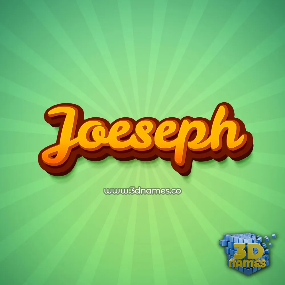 joeseph in Green Rays style - 3D name wallpaper