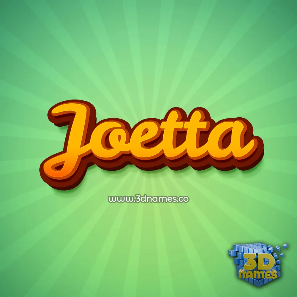 joetta in Green Rays style - 3D name wallpaper