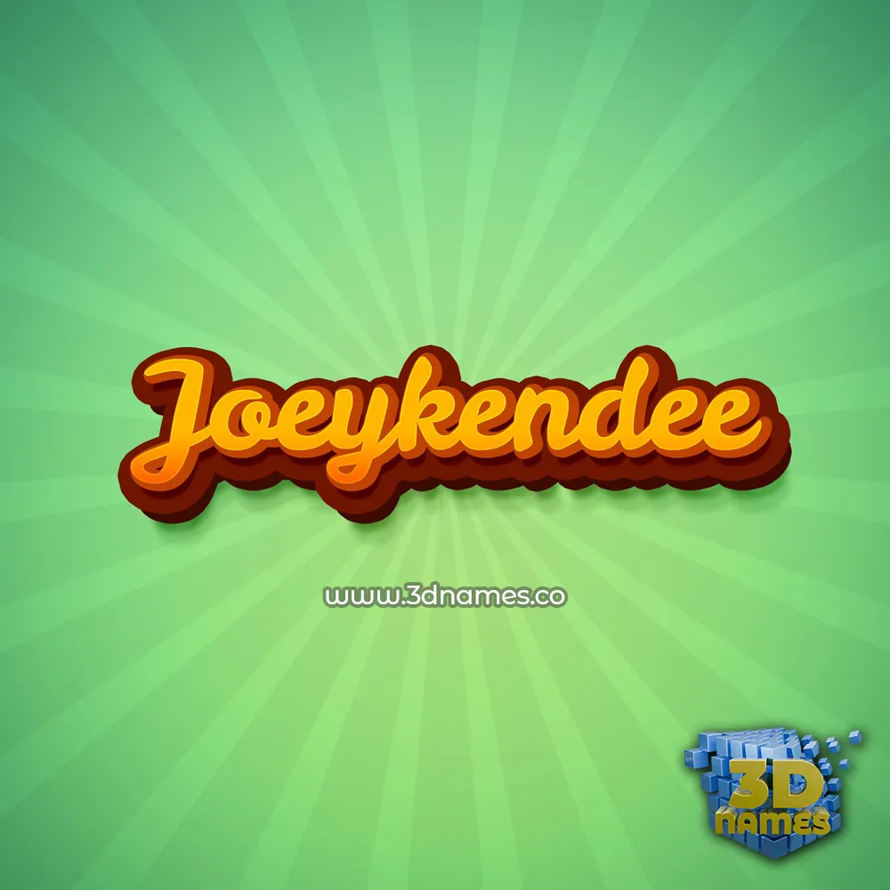 joeykendee in Green Rays style - 3D name wallpaper
