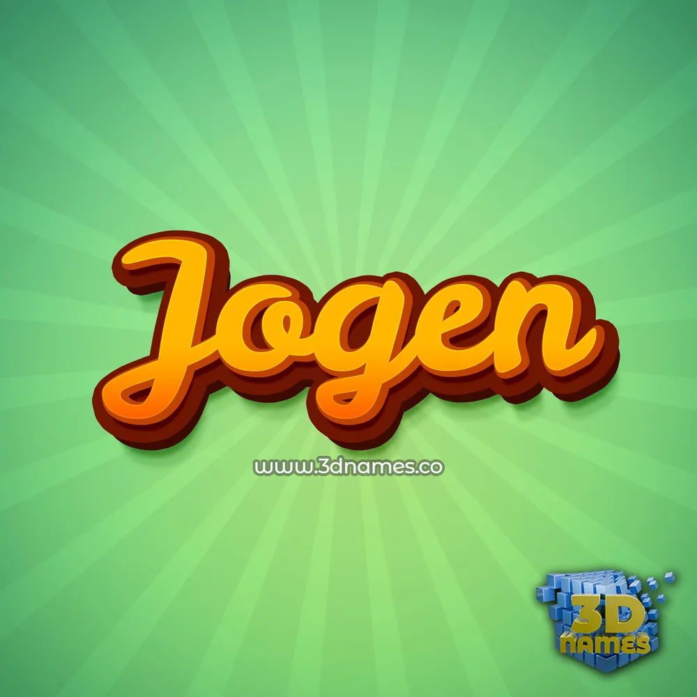 jogen in Green Rays style - 3D name wallpaper