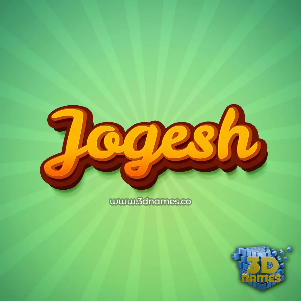 jogesh in Green Rays style - 3D name wallpaper