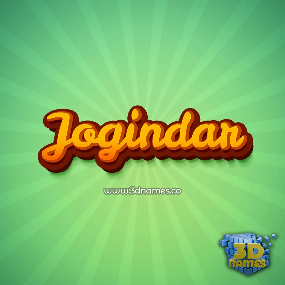 jogindar in Green Rays style - 3D name wallpaper