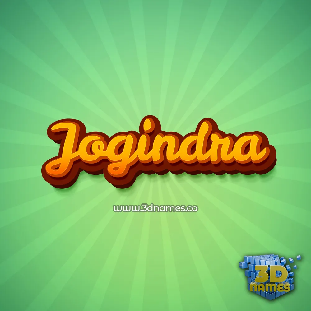 jogindra in Green Rays style - 3D name wallpaper