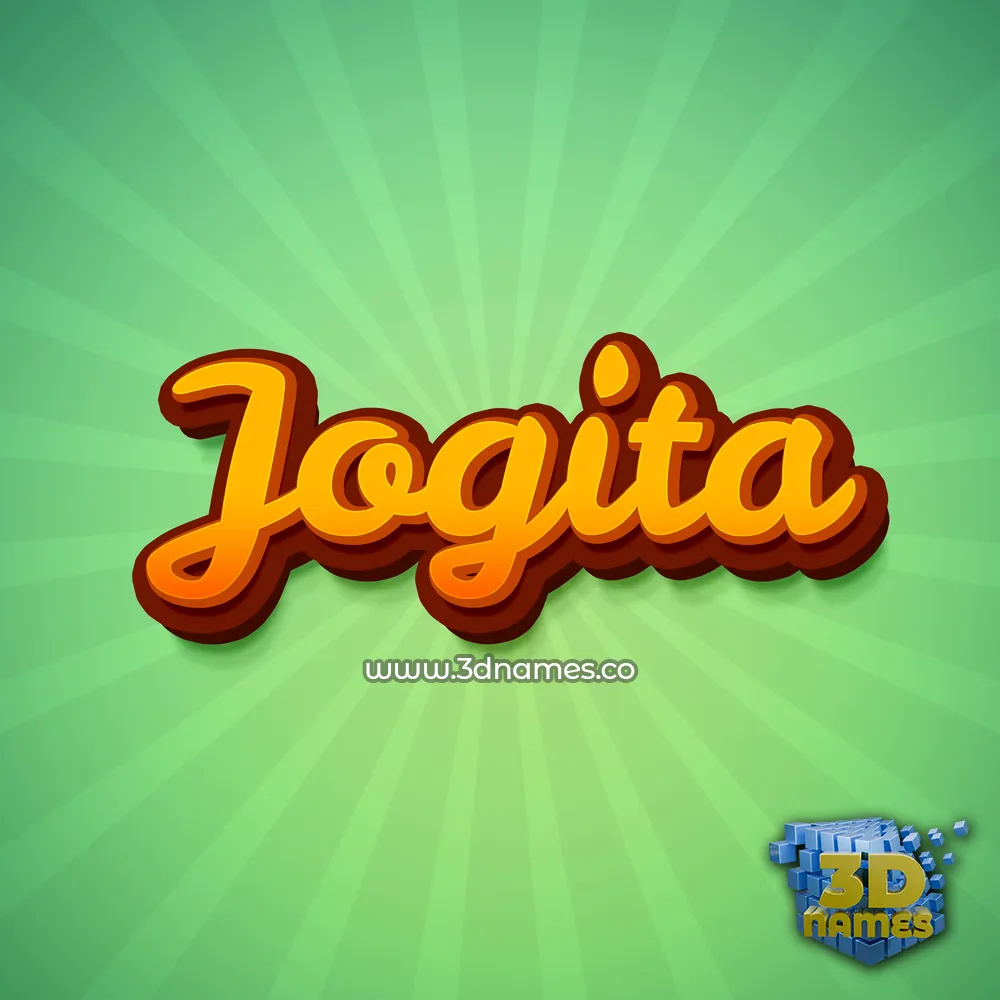 jogita in Green Rays style - 3D name wallpaper