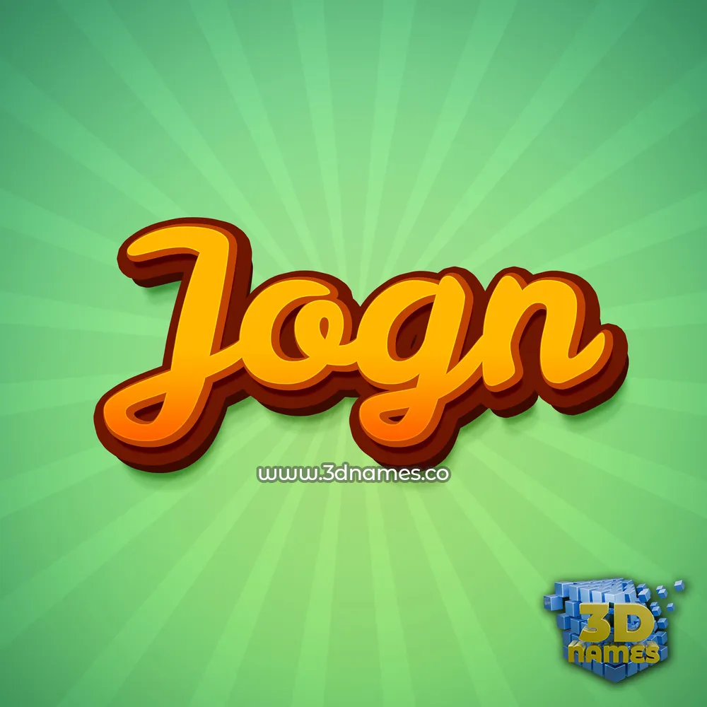 jogn in Green Rays style - 3D name wallpaper