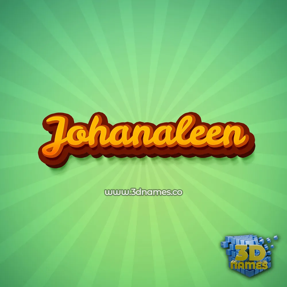 johanaleen in Green Rays style - 3D name wallpaper