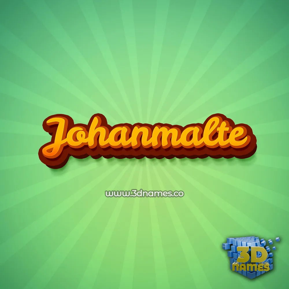 johanmalte in Green Rays style - 3D name wallpaper