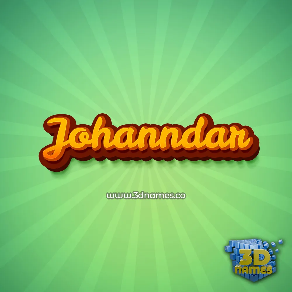 johanndar in Green Rays style - 3D name wallpaper