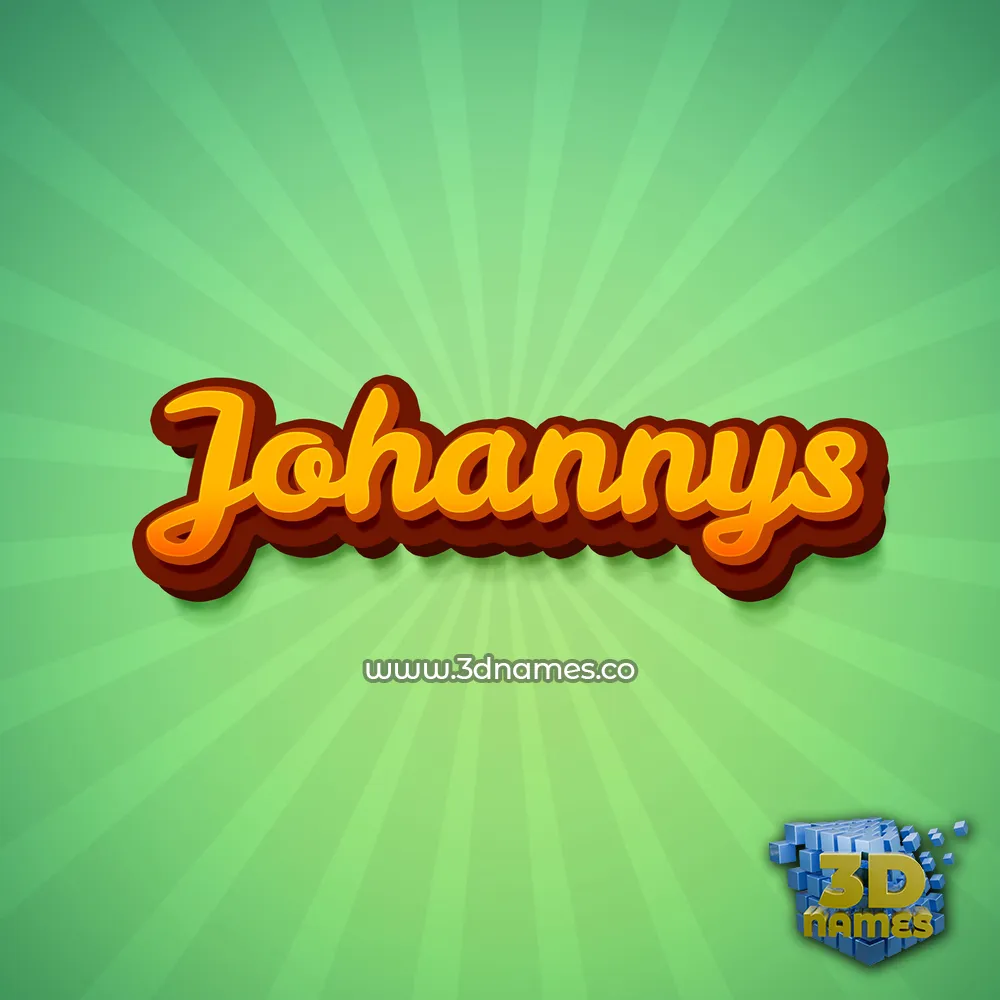 johannys in Green Rays style - 3D name wallpaper