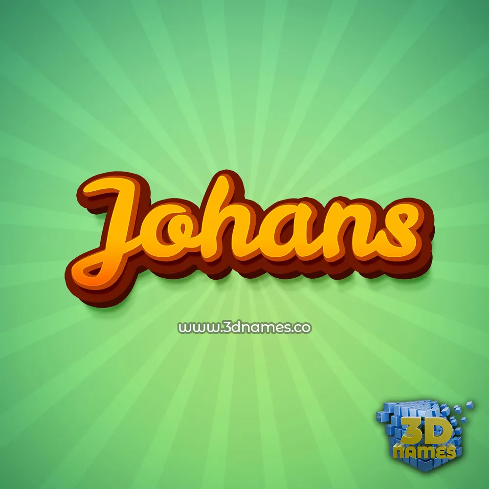 johans in Green Rays style - 3D name wallpaper