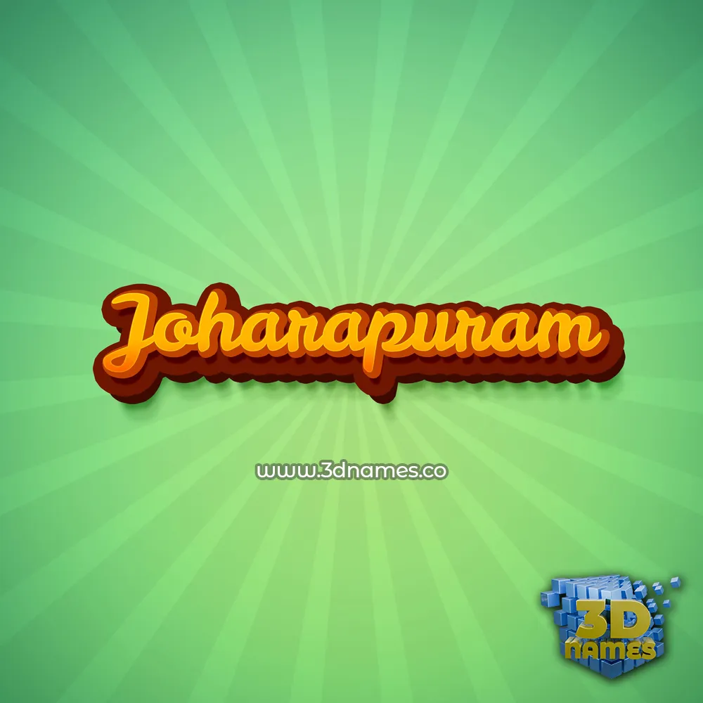 joharapuram in Green Rays style - 3D name wallpaper