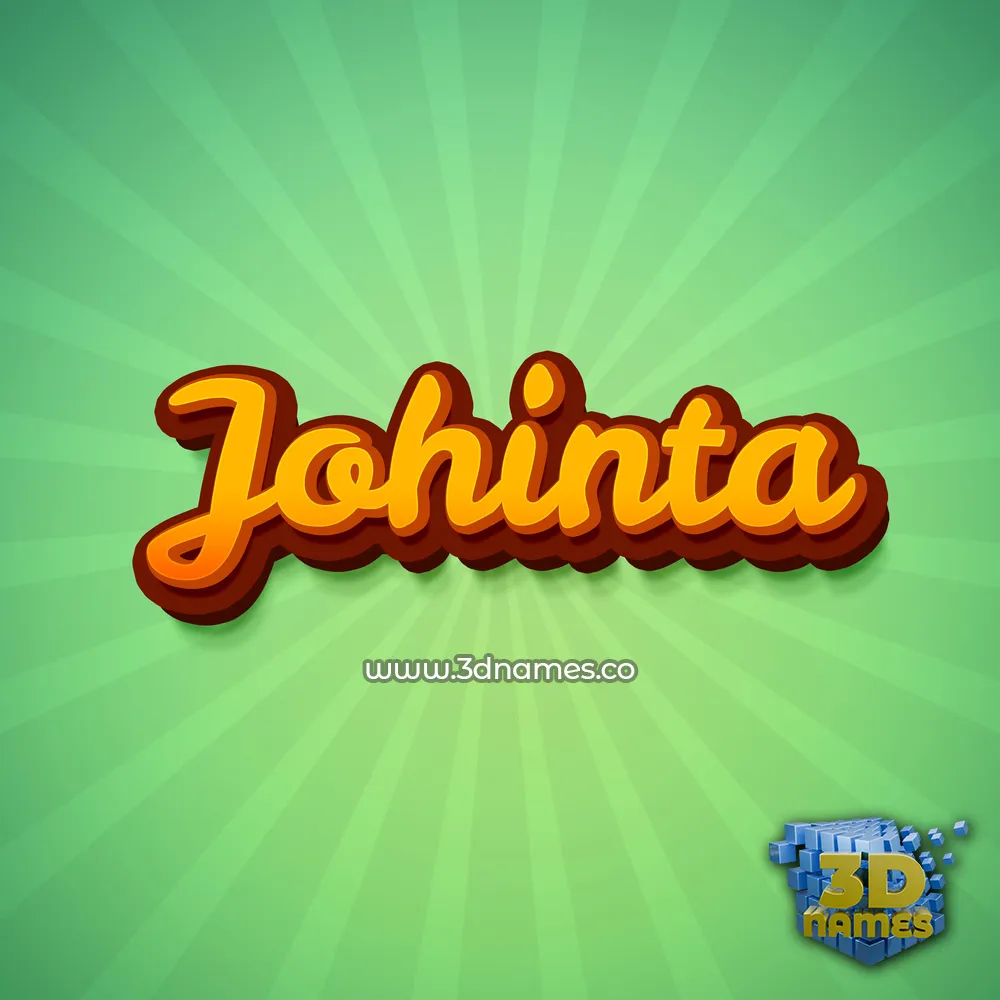 johinta in Green Rays style - 3D name wallpaper