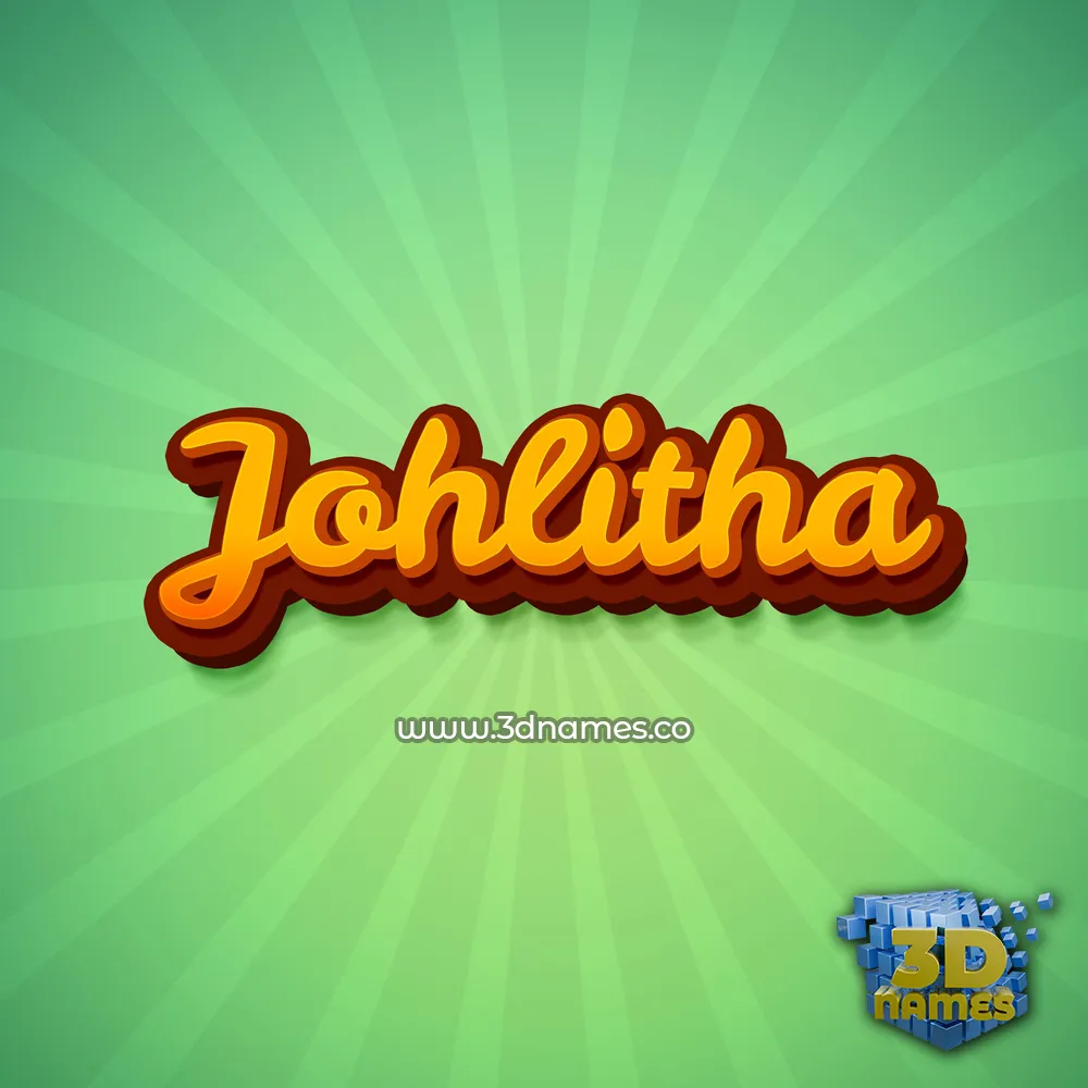 johlitha in Green Rays style - 3D name wallpaper