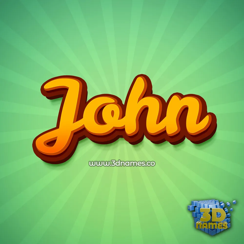 john in Green Rays style - 3D name wallpaper