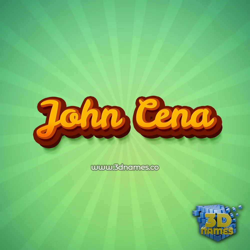 john cena in Green Rays style - 3D name wallpaper