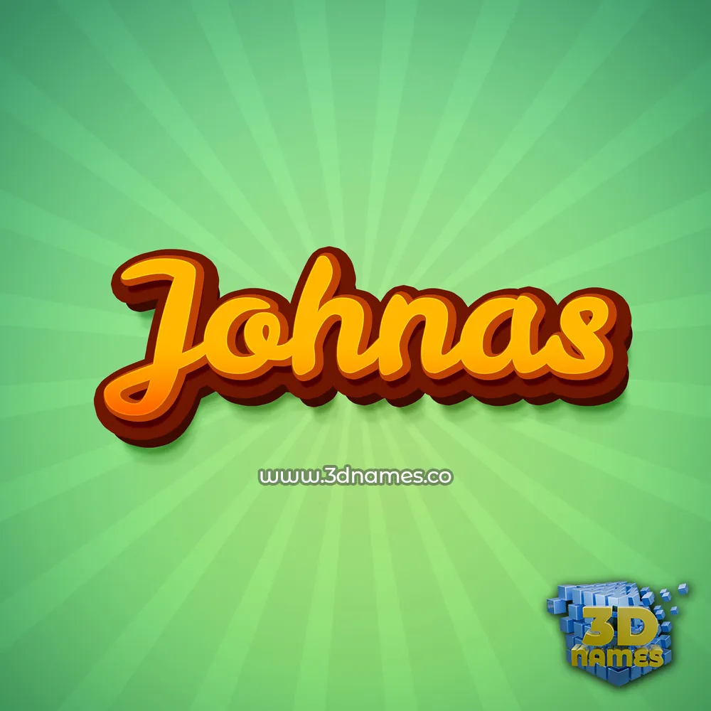 johnas in Green Rays style - 3D name wallpaper