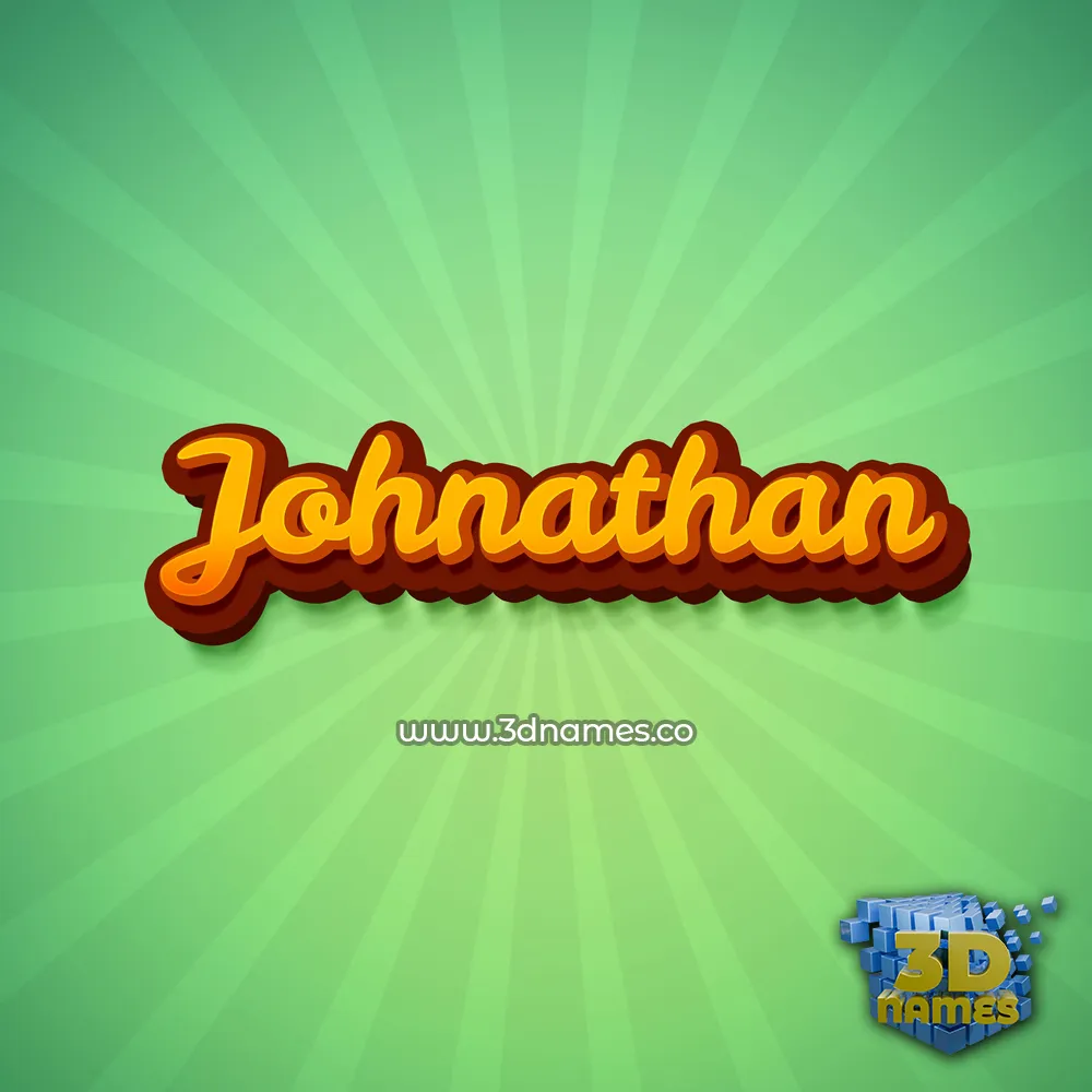 johnathan in Green Rays style - 3D name wallpaper