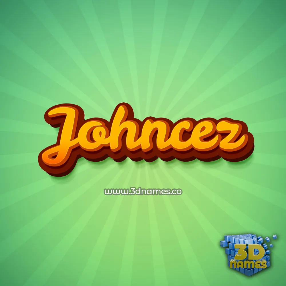 johncez in Green Rays style - 3D name wallpaper