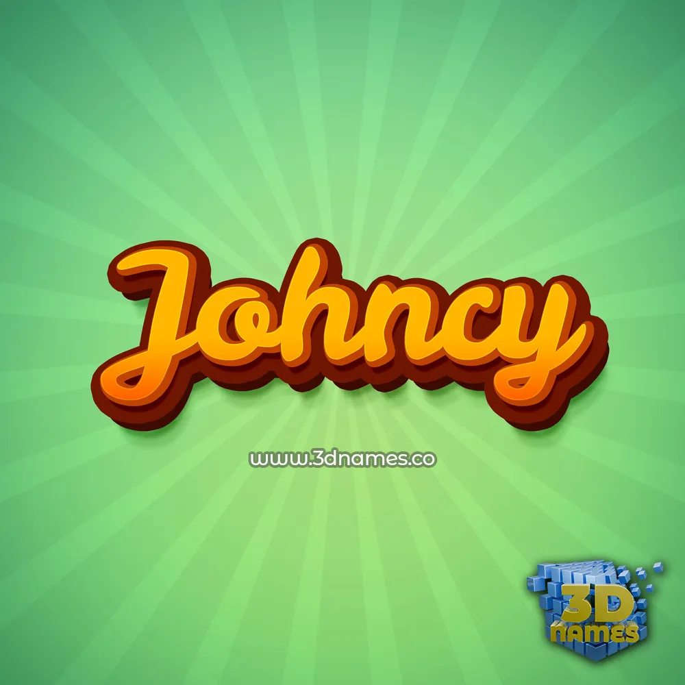 johncy in Green Rays style - 3D name wallpaper