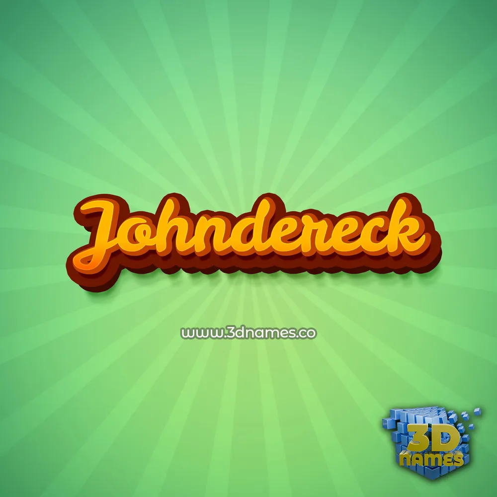 johndereck in Green Rays style - 3D name wallpaper