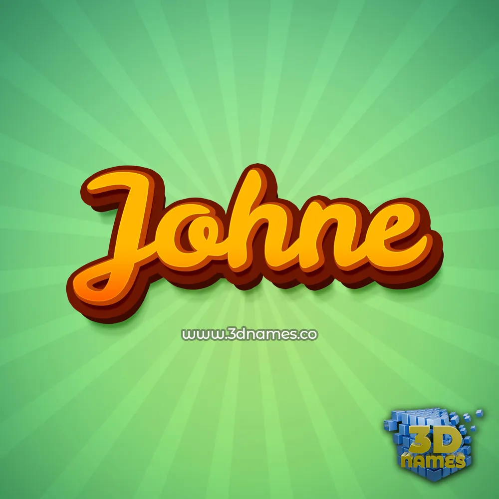 johne in Green Rays style - 3D name wallpaper