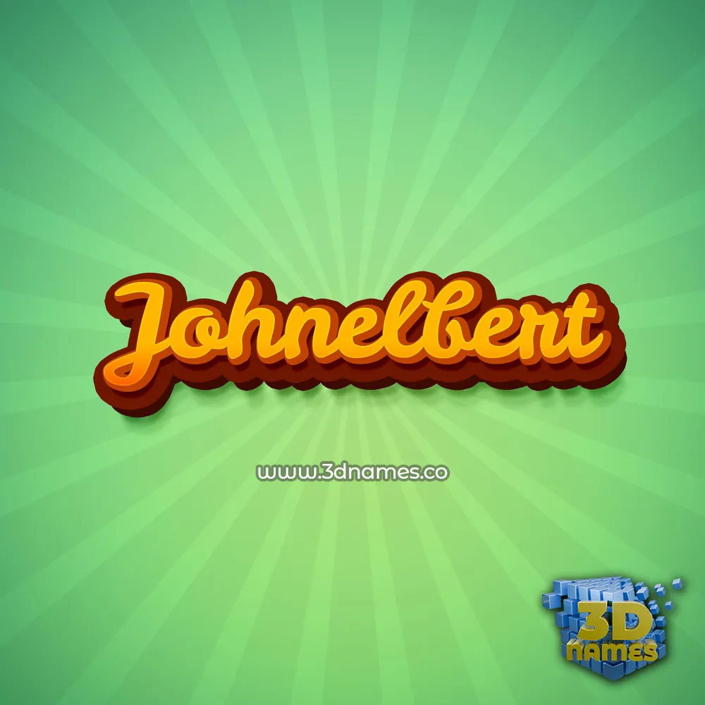 johnelbert in Green Rays style - 3D name wallpaper