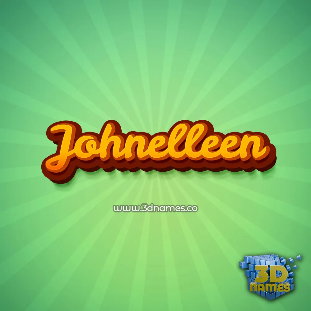johnelleen in Green Rays style - 3D name wallpaper