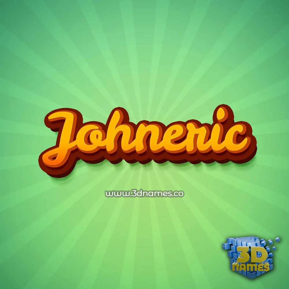 johneric in Green Rays style - 3D name wallpaper