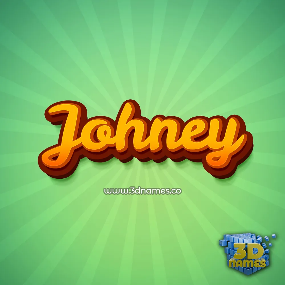 johney in Green Rays style - 3D name wallpaper