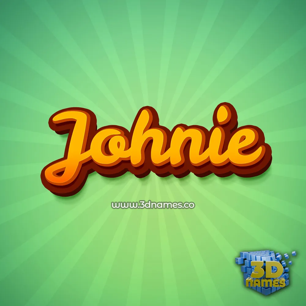 johnie in Green Rays style - 3D name wallpaper