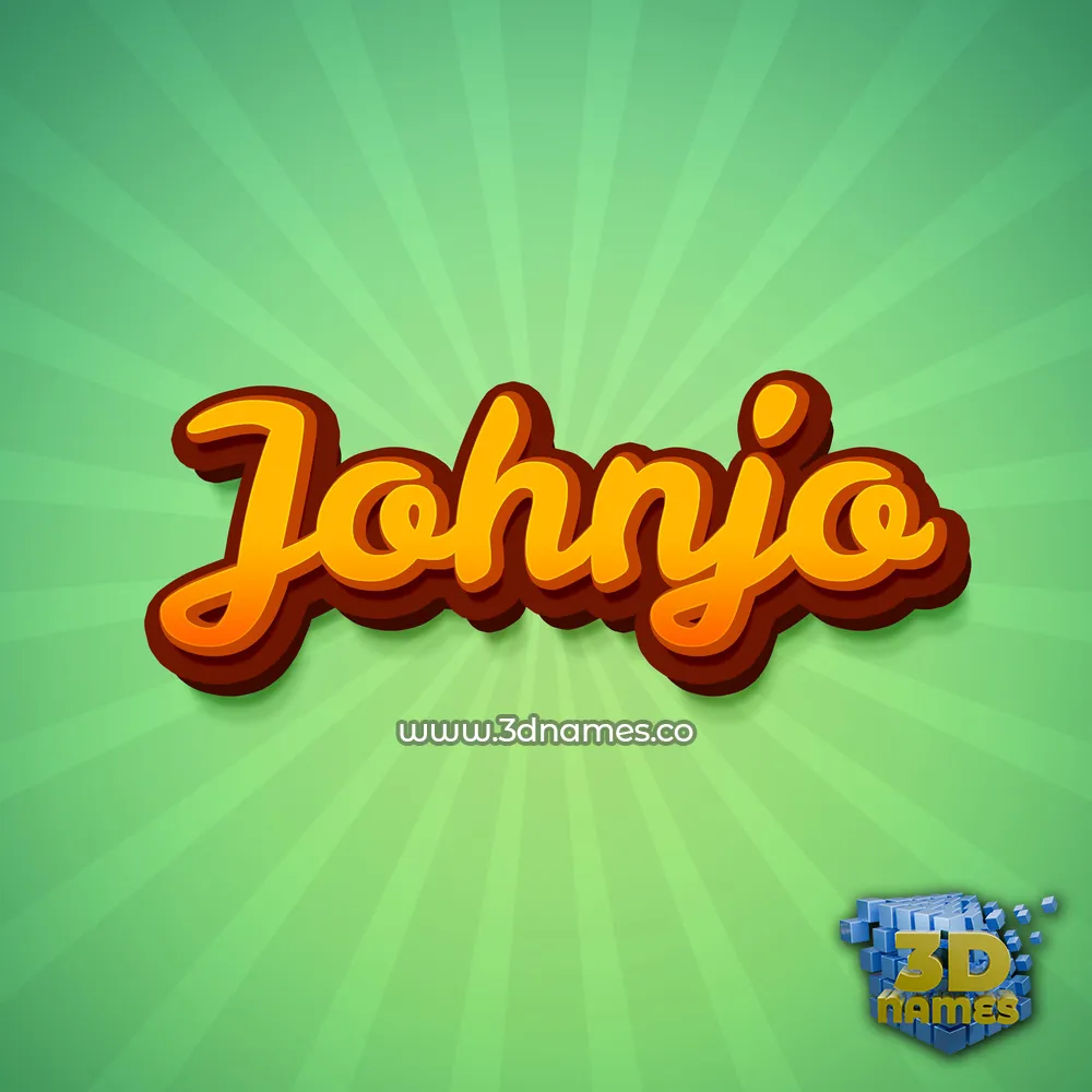 johnjo in Green Rays style - 3D name wallpaper