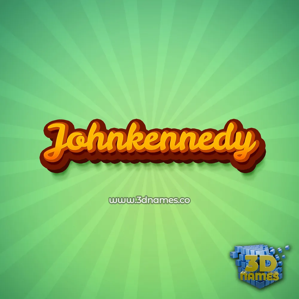 johnkennedy in Green Rays style - 3D name wallpaper