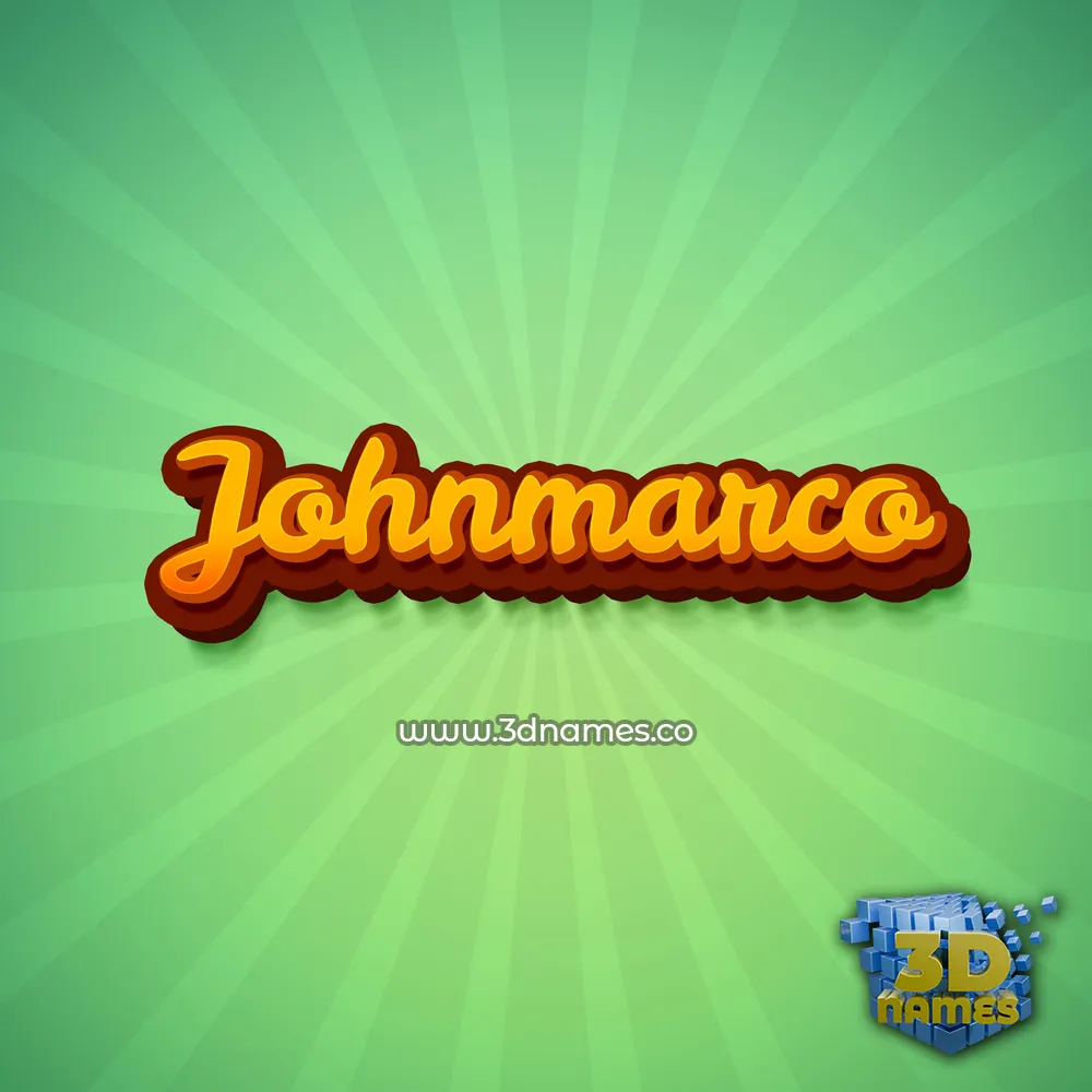 johnmarco in Green Rays style - 3D name wallpaper