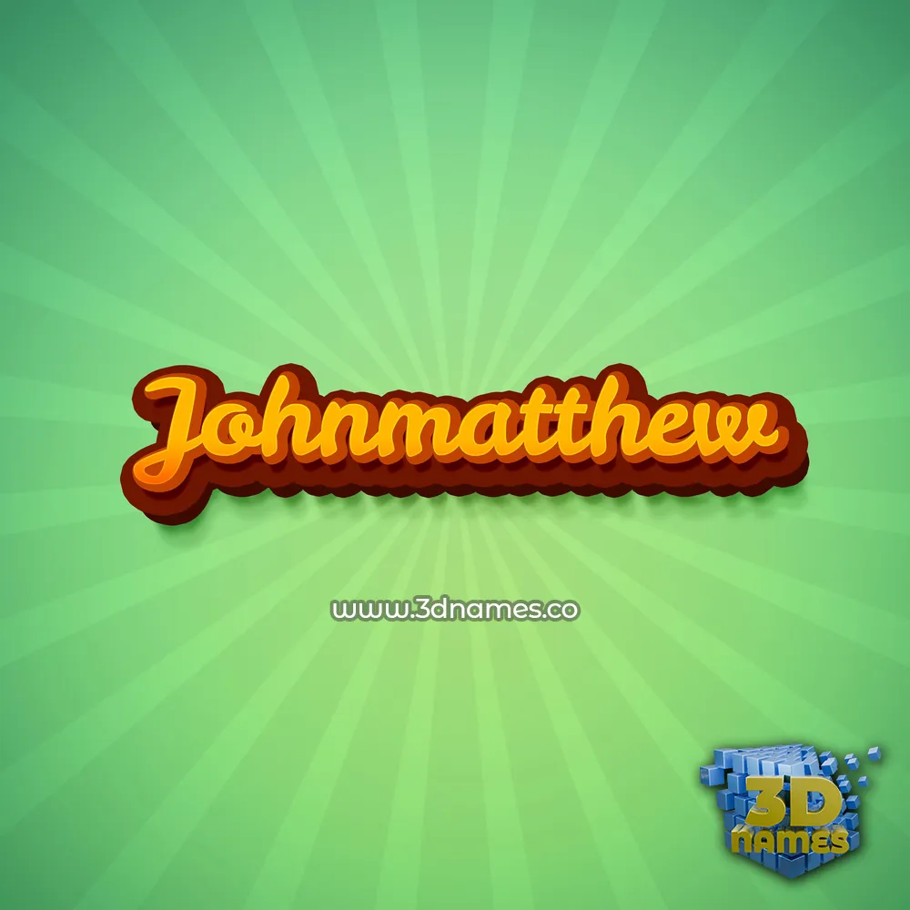 johnmatthew in Green Rays style - 3D name wallpaper