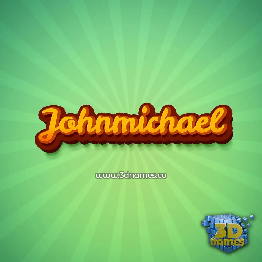 johnmichael in Green Rays style - 3D name wallpaper
