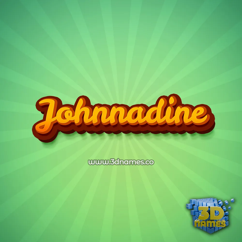 johnnadine in Green Rays style - 3D name wallpaper