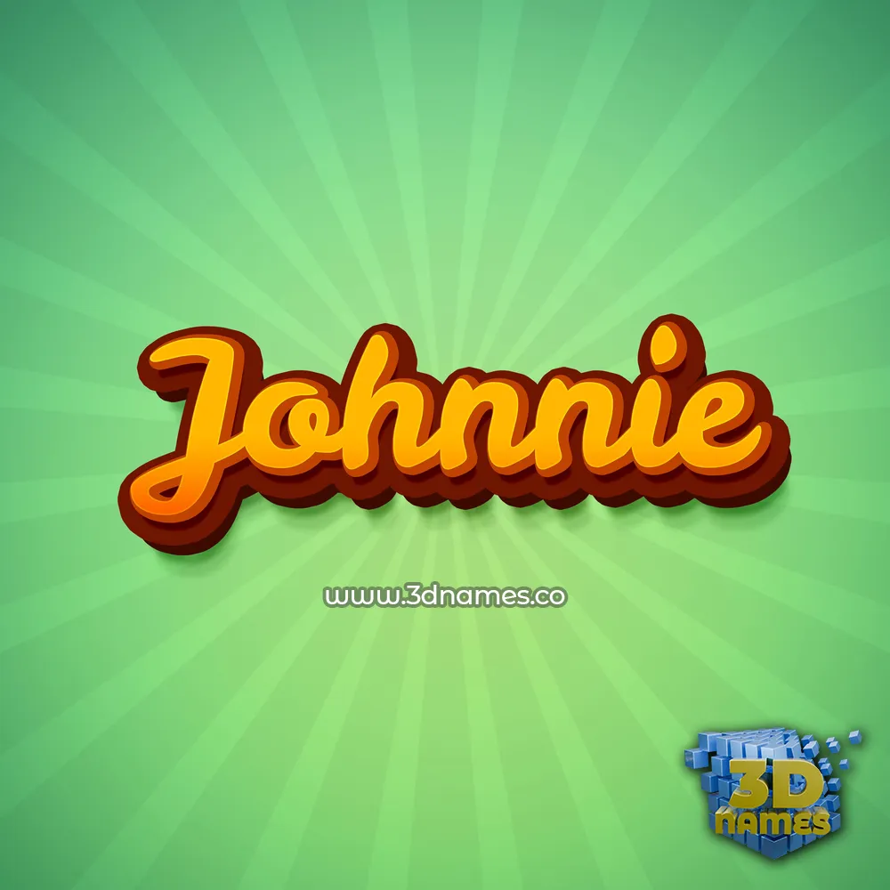 johnnie in Green Rays style - 3D name wallpaper
