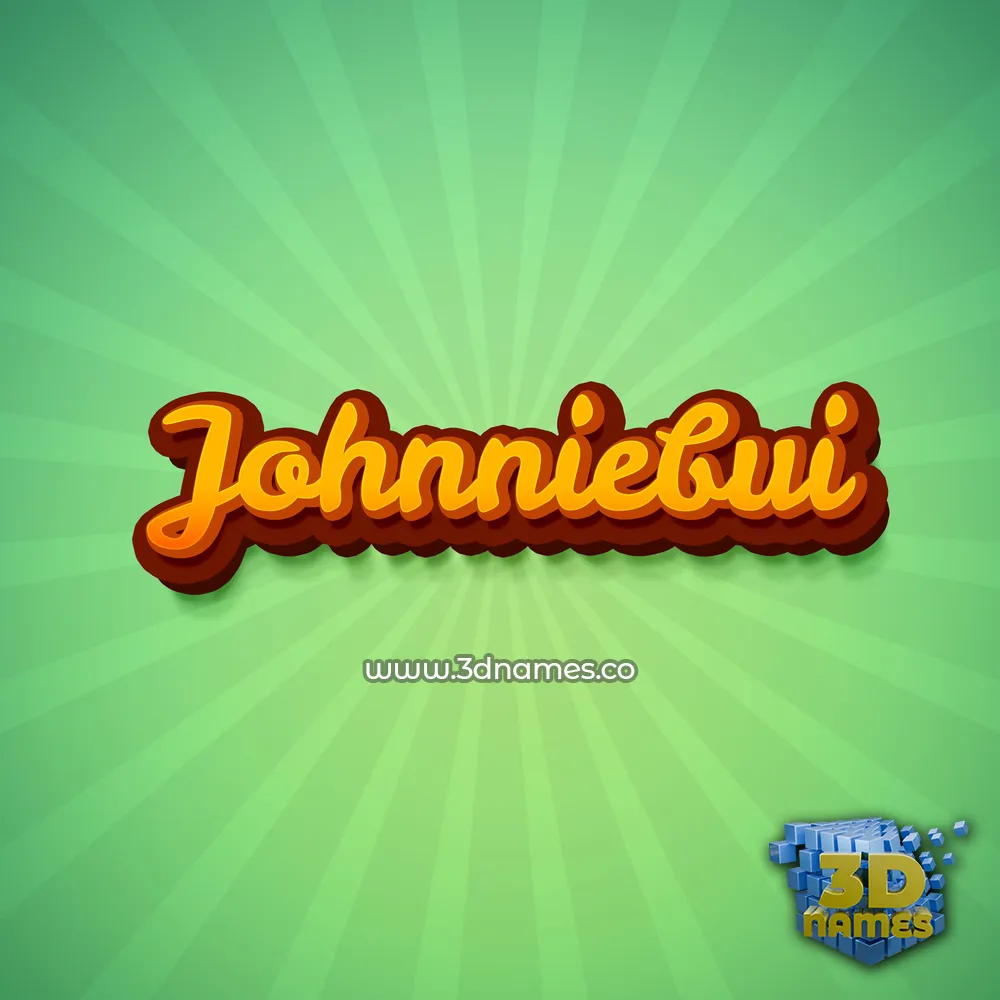 johnniebui in Green Rays style - 3D name wallpaper