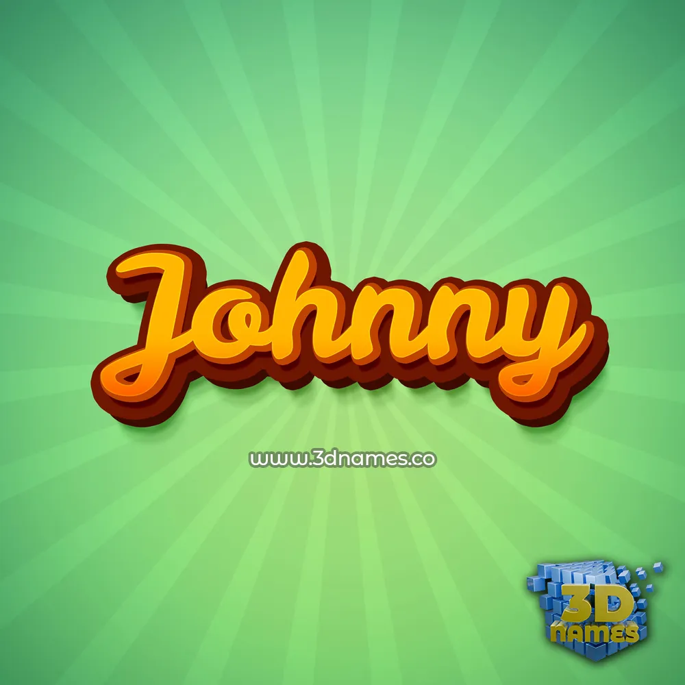 johnny in Green Rays style - 3D name wallpaper