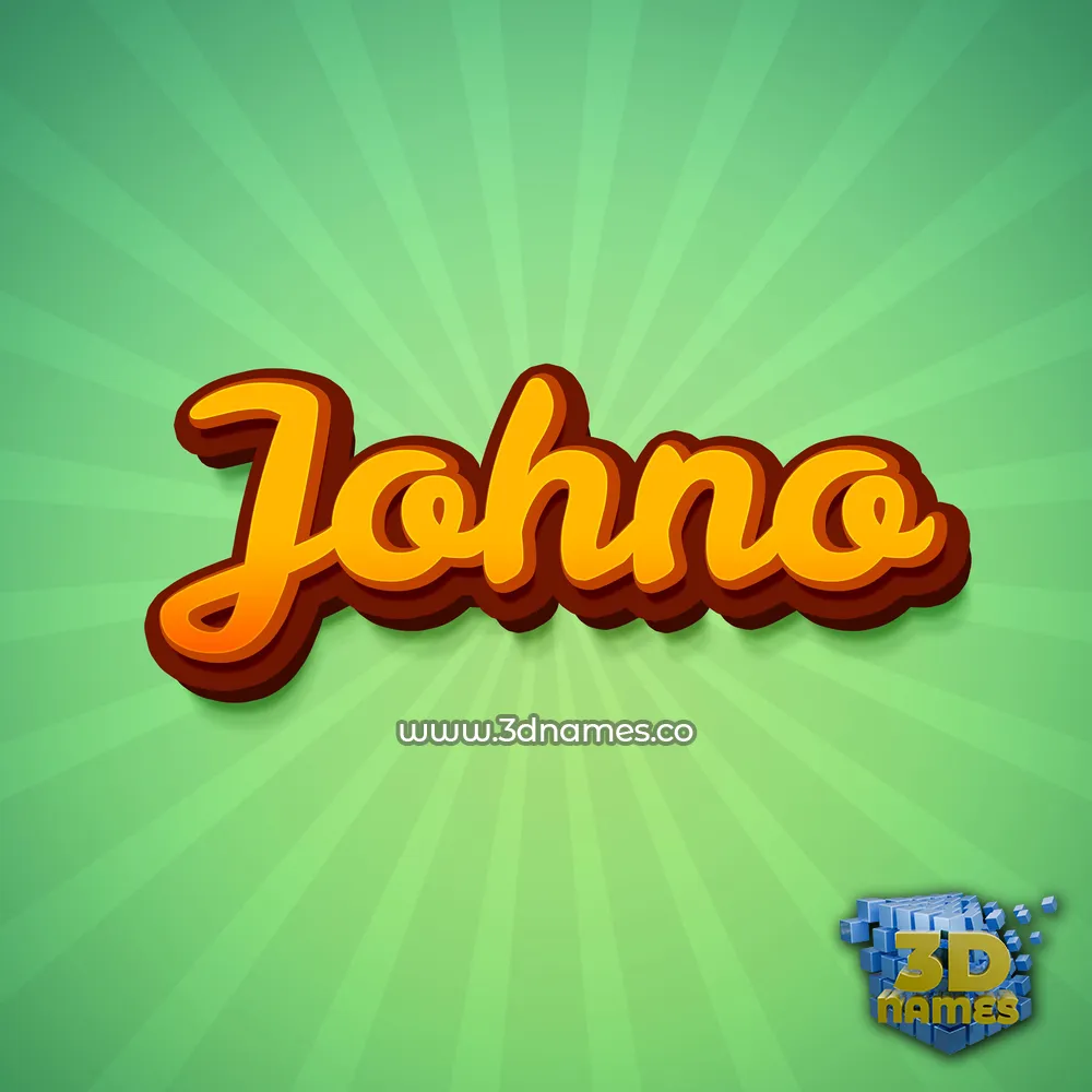 johno in Green Rays style - 3D name wallpaper
