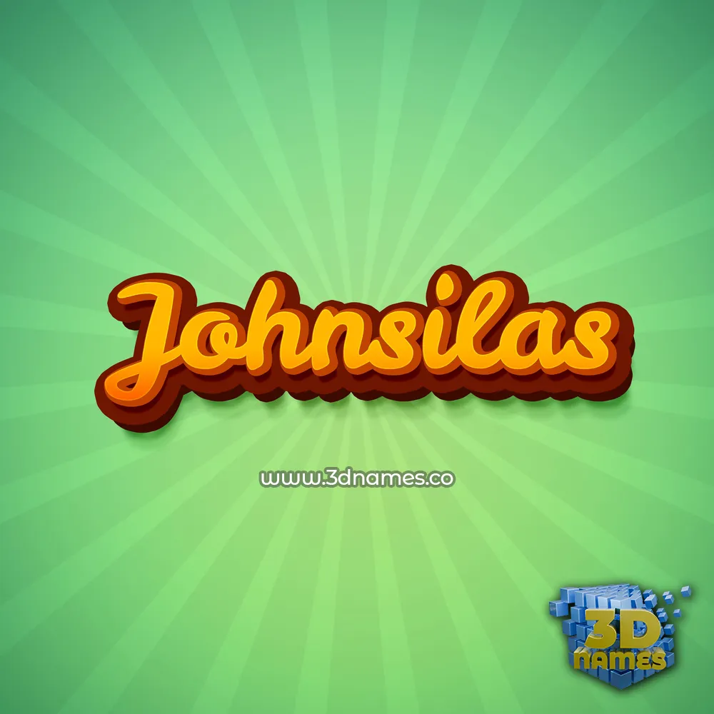 johnsilas in Green Rays style - 3D name wallpaper