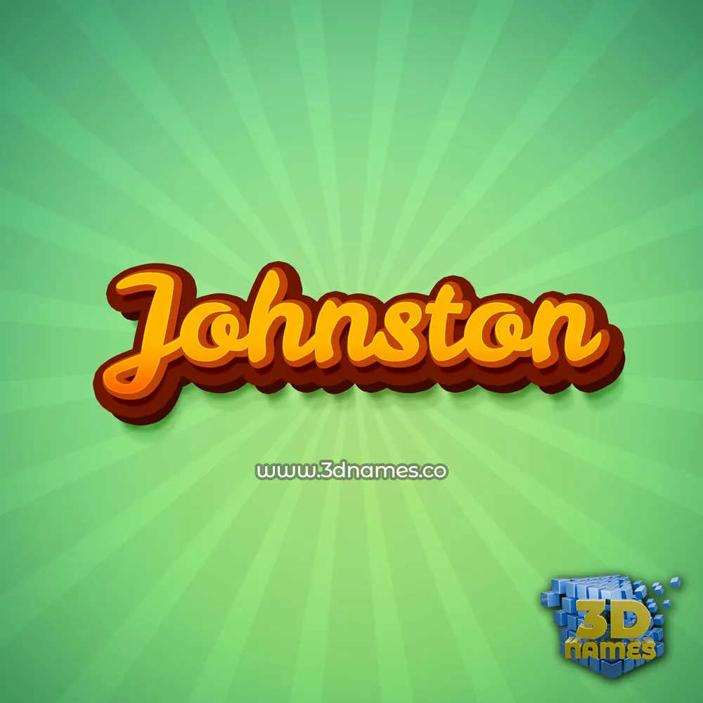 johnston in Green Rays style - 3D name wallpaper