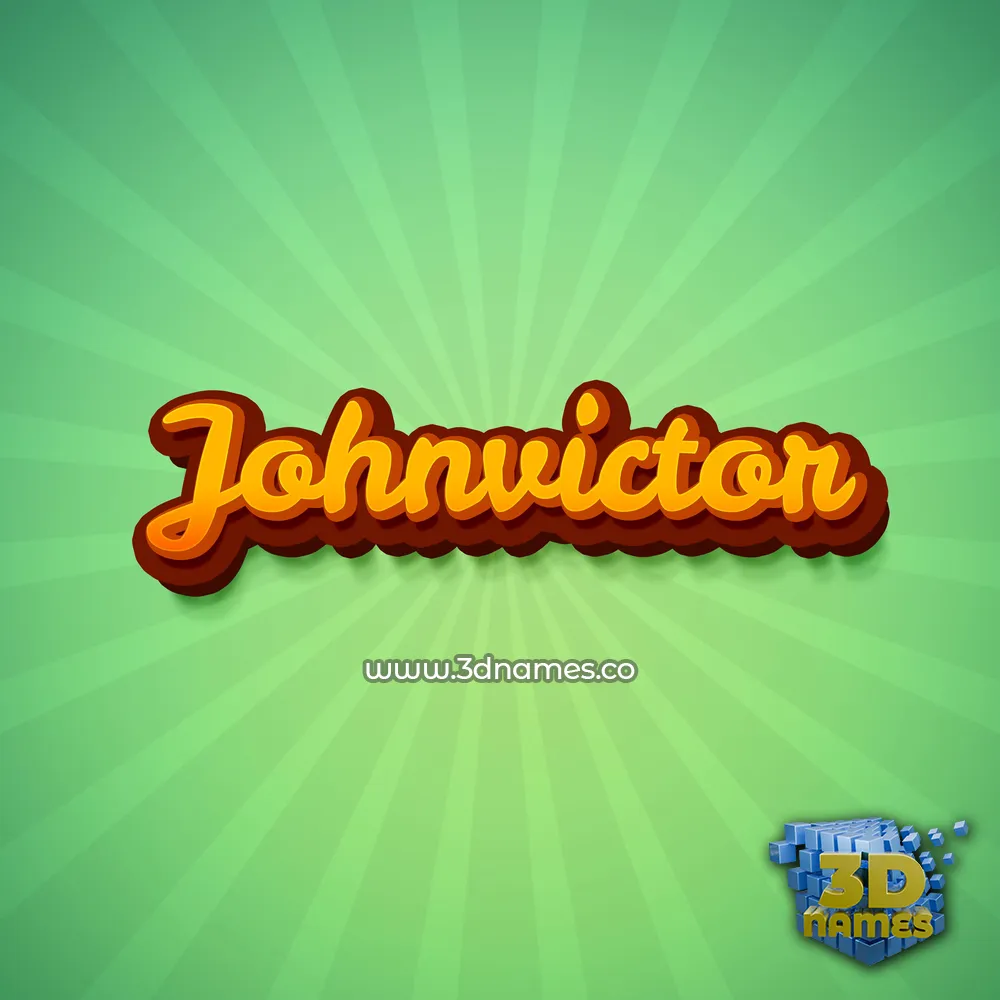 johnvictor in Green Rays style - 3D name wallpaper