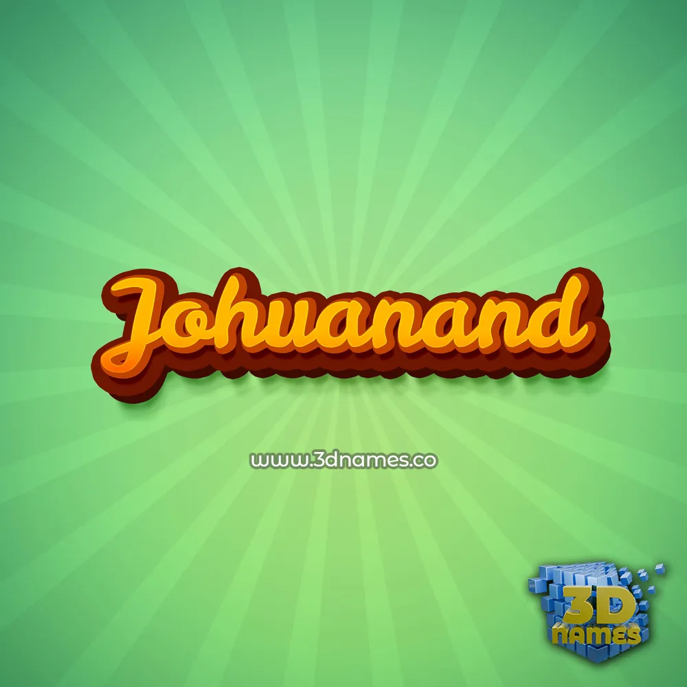 johuanand in Green Rays style - 3D name wallpaper