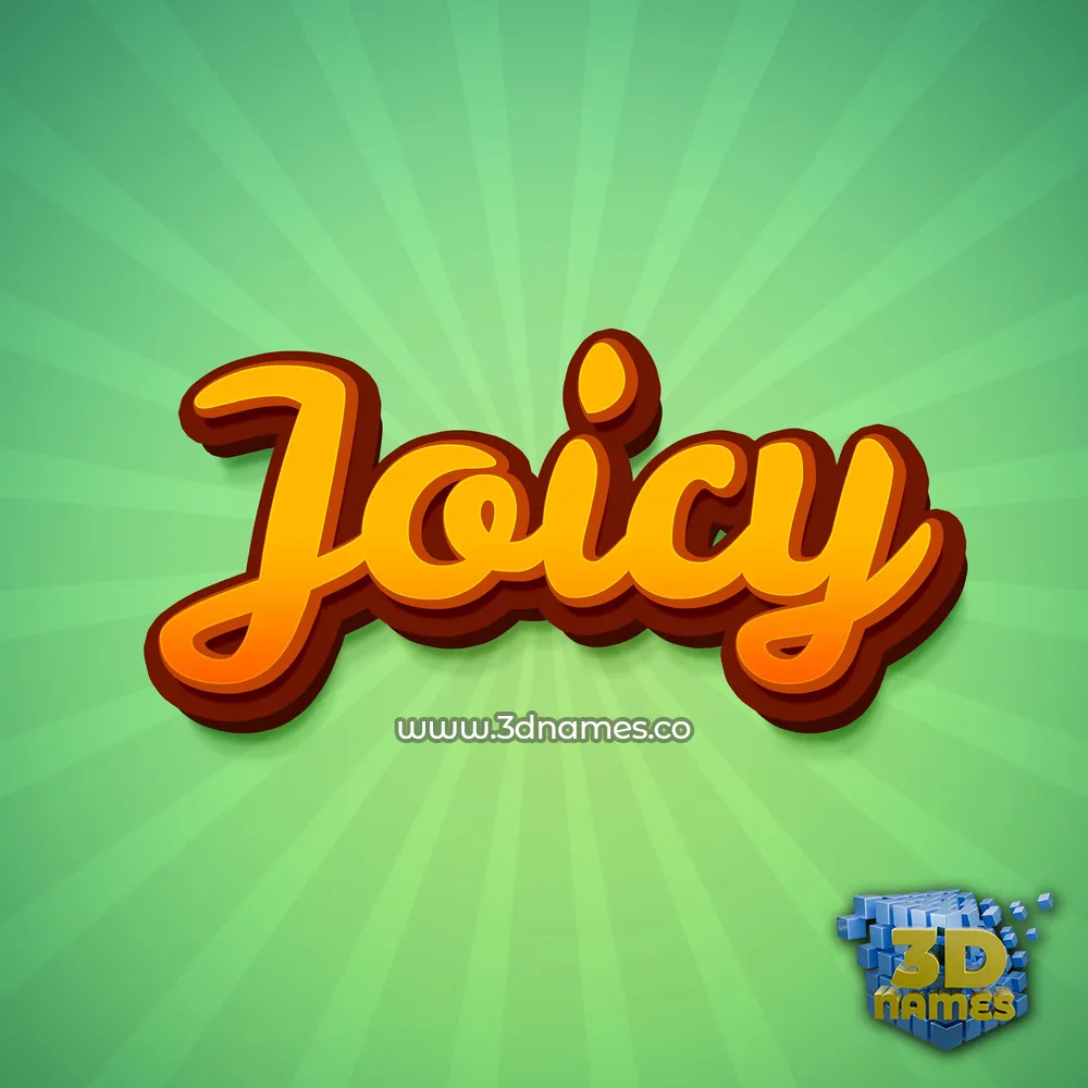 joicy in Green Rays style - 3D name wallpaper